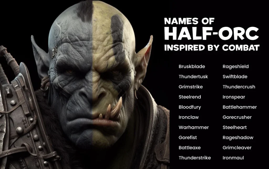 Half-Orc Names Inspired By Combat Style
